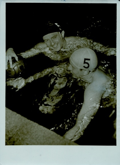 Photo water polo, all-Berlin blitz tournament 1955, Fürstenau, SC Spandau 04, Albrecht, SC Motor I