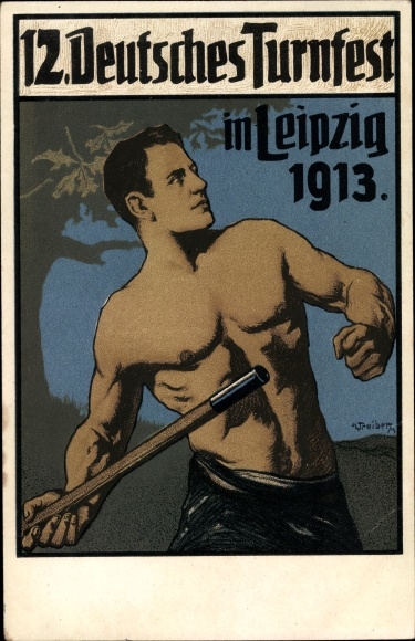 Artist PC Driver, H., 12th German Gymnastics Festival in Leipzig 1913, javelin thrower