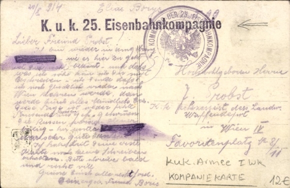 Artist Postcard Madeleine Carpentier, Gypsy, stamp Imperial Army, 25th Railway Company