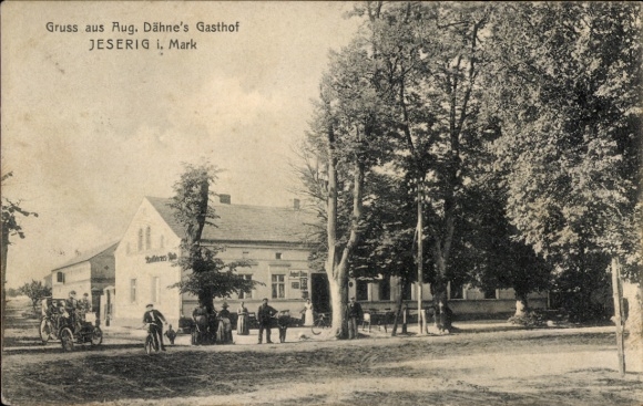 Postcard Jeserig Groß Kreutz an der Havel, Gasthof Aug. Dähne