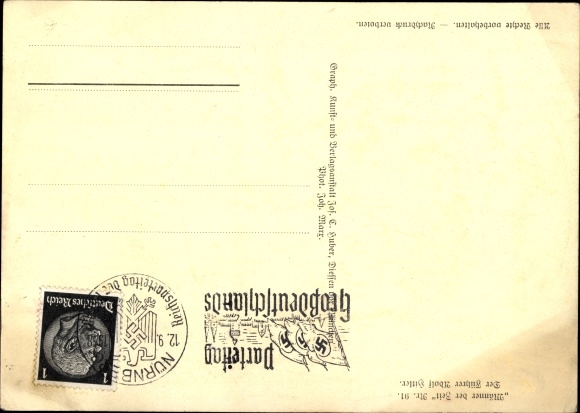 Postcard Führer and Reich Chancellor Adolf Hitler, portrait, Men of the Time No. 91