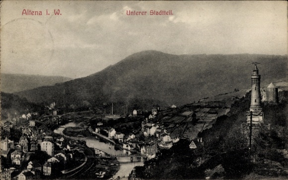 Postcard Altena in Westphalia, Lower District