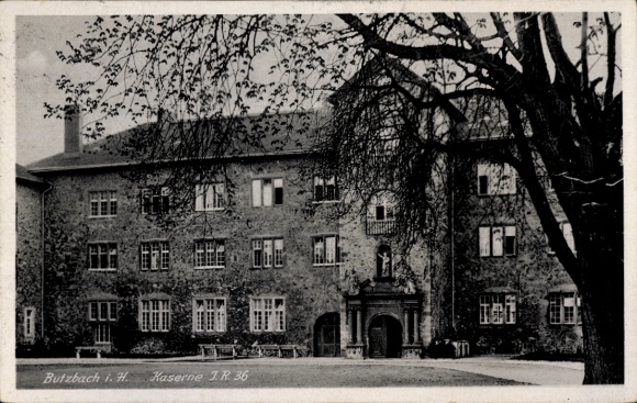 Postcard Butzbach in Taunus Hessen, Barracks IR 36