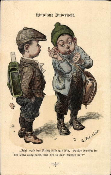 Artist PC Reinicke, E., Childlike confidence, now the war will soon be over
