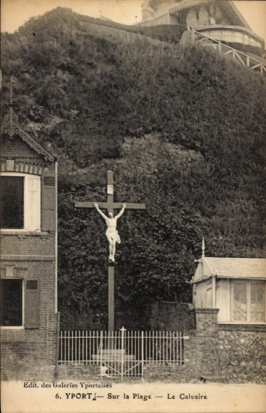Postcard Yport Seine Maritime, Calvary, Cross