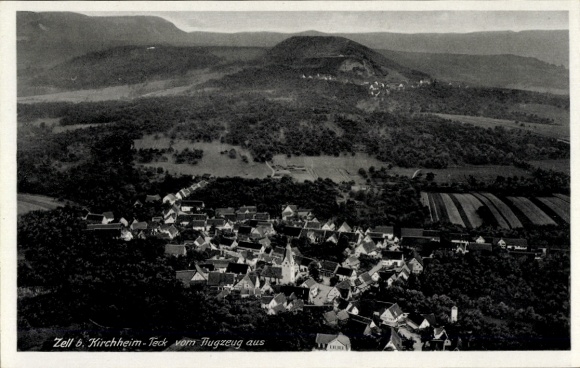Postcard Zell near Kirchheim unter Teck Württemberg, aerial photograph