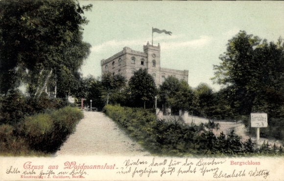 Postcard Berlin Reinickendorf Waidmannslust, Bergschloss