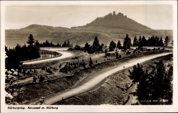 Postcard Nürburg in the Eifel, Nürburgring, carousel