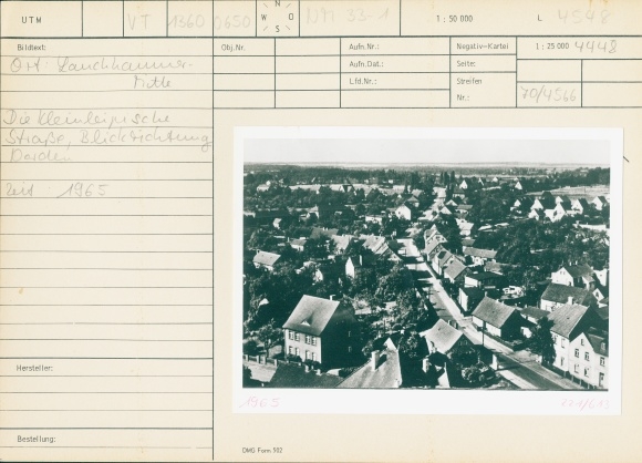 Photo Lauchhammer in Niederlausitz, Kleinleipische Straße, looking north, 1965