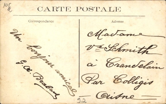 PC Clichy Hauts de Seine, Avenue Léon-Gambetta, residential building, postmark, stamp