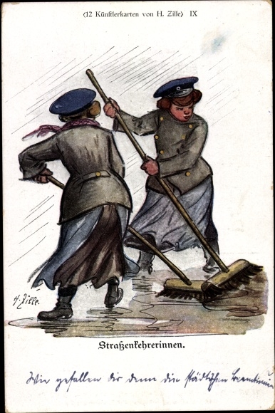 Artist PC Zille, Heinrich, street sweepers at work