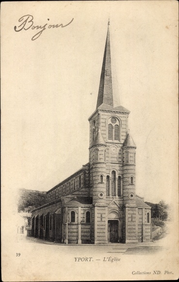 Postcard Yport Seine Maritime, L'Eglise