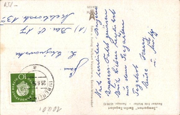 Postcard Berlin Reinickendorf Konradshöhe Tegelort, Seegarten on Lake Tegel