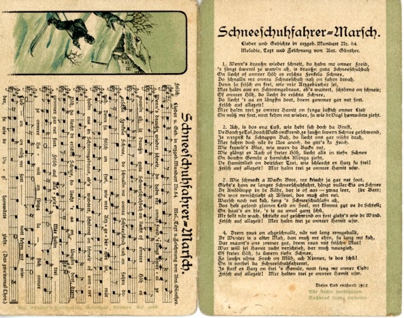 31 individual song cards, Anton Günther