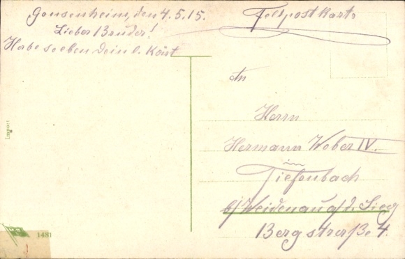 Postcard We come with prayer before God the Just, German soldiers in uniforms