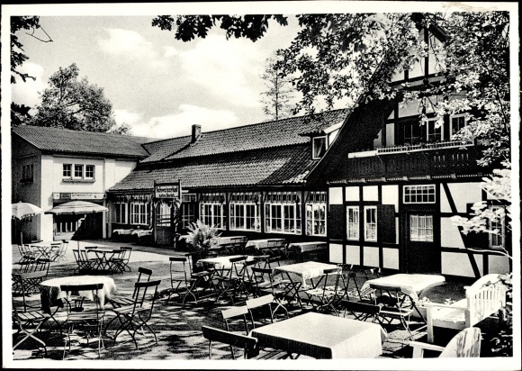 PC Liebenau on the Weser, garden, forest restaurant Schweizerlust