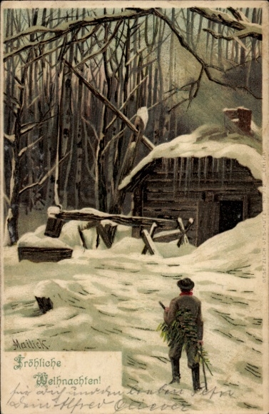 Künstler Ak Mailick, Fröhliche Weihnachten
