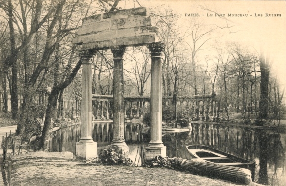 Ansichtkaart Parijs VIII, Parc Monceau, ruïnes