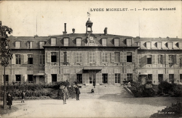 Postcard Vanves Hauts de Seine, Lycee Michelet, Pavillon Mansard
