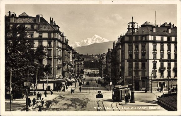 Ak Genf Stadt Schweiz, Rue du Mont Blanc
