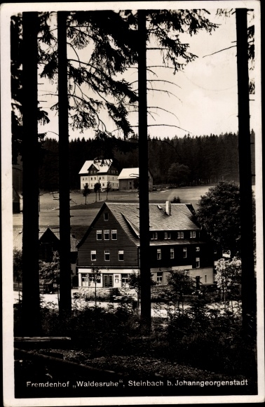 PC Steinbach Johanngeorgenstadt in the Ore Mountains, Fremdenhof &quot;Waldesruhe&quot; owner G. Kirstein