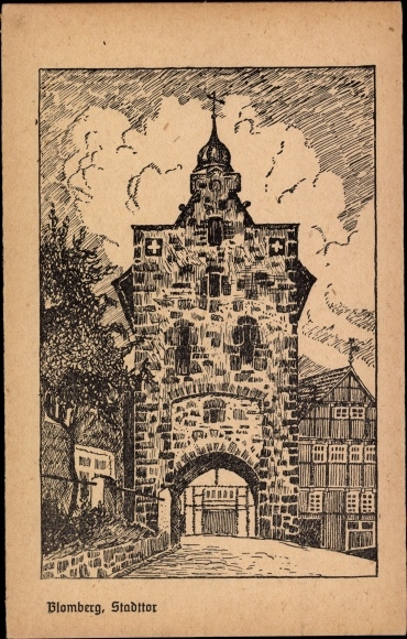 Künstler Ak Blomberg in Lippe, Stadttor