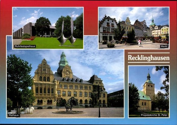 11 alte Ak Recklinghausen in Westfalen, diverse Ansichten