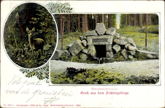 Ak Bischofsgrün im Fichtelgebirge, Weismannsquelle