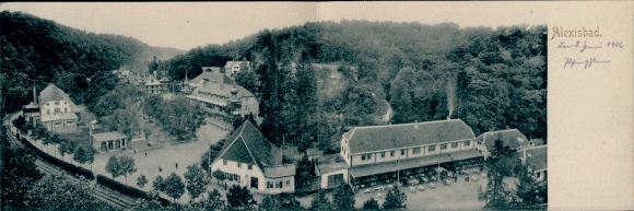 Klapp Ak Alexisbad Harzgerode am Harz, Panorama