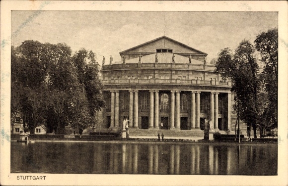 Postcard Stuttgart in Württemberg, Royal Court Theatre