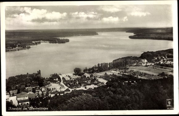 PC Altenhof am Werbellinsee, aerial photo, lake, forest, houses, city view
