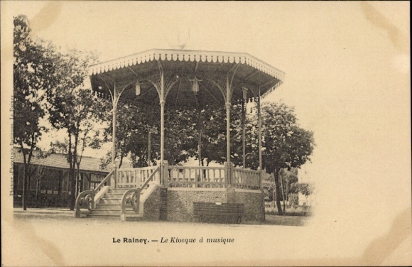 Ak Le Raincy Seine Saint Denis, Kiosque a musique