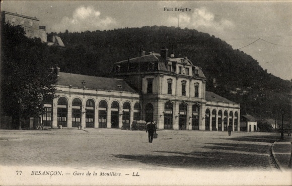 Ak Besançon Doubs, Gare de la Mouillere, Fort Bregille