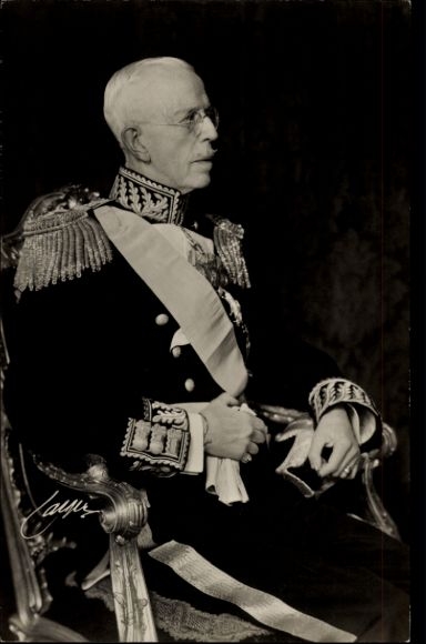 Ak, król Szwecji Gustaw V, portret