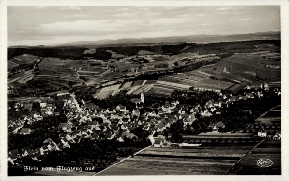 Postcard Flein in Württemberg, aerial photograph
