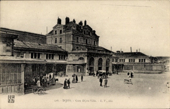Postcard Dijon Côte d'Or, train station