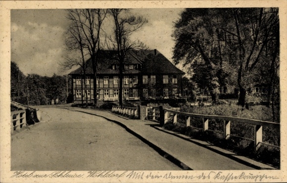 Ansichtkaart Hamburg Wandsbek Wohldorf Ohlstedt, Hotel zur Schleuse