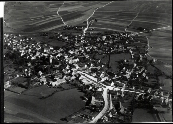 Photo Street Burgheim Upper Bavaria, aerial photograph