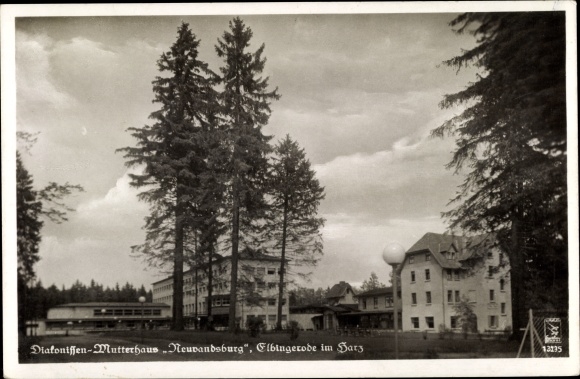 Postcard Elbingerode Oberharz am Brocken, deaconesses motherhouse Neuvandsburg