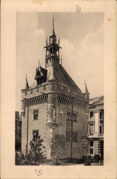 Ak Toulouse Haute Garonne, Historisches Gebäude, Donjon du Capitole,  Schwarz-Weiß-Foto