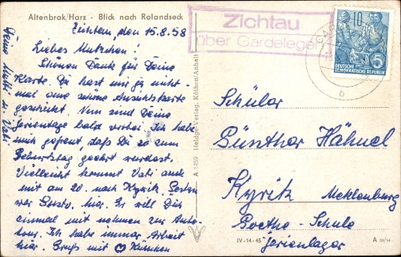 KP Altenbrak Thale im Harz, widok na Rolandseck