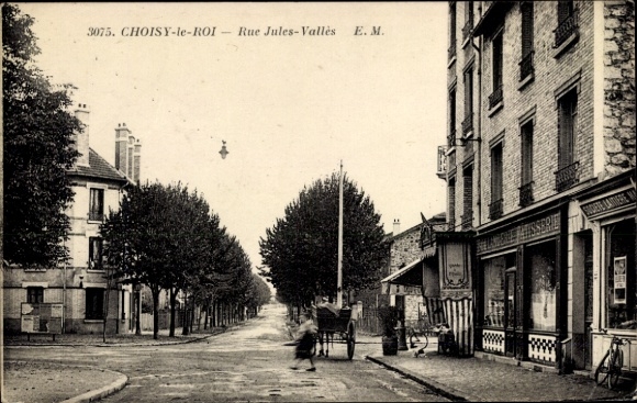 Postcard Choisy le Roi Val de Marne, Rue Jules Valles