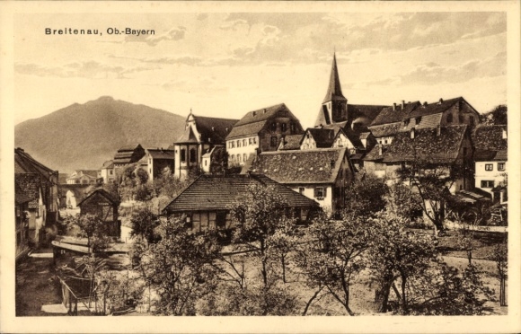Postcard Breitenau Kiefersfelden Upper Bavaria, general view