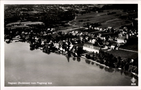 Ak Hagnau am Bodensee, Fliegeraufnahme