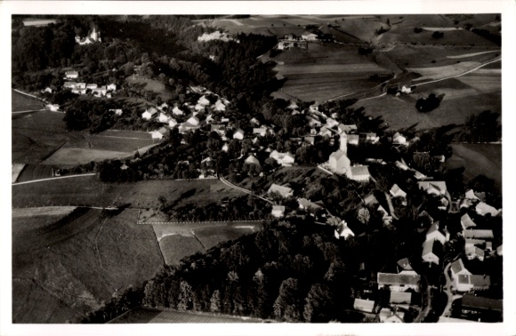 Postcard Wilzhofen Wielenbach Upper Bavaria, aerial photograph