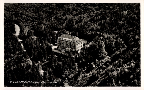 Postcard Bühl in Baden Black Forest, Friedrich-Hilda-Heim, aerial photograph