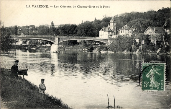 CPA La Varenne Chennevières Saint-Maur-des-Fossés Val de Marne, Brücke