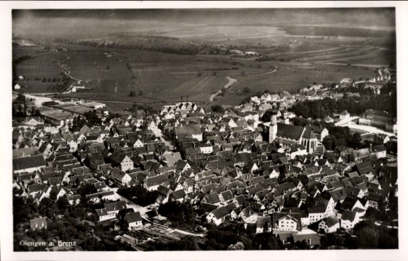 Ak Giengen an der Brenz, Luftaufnahme