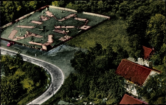 Postcard Gladbeck in Westphalia, mini golf, forest tavern, Ellinghorster Straße