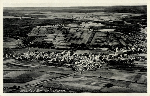 Ak Neuhof an der Zenn Mittelfranken, Fliegeraufnahme